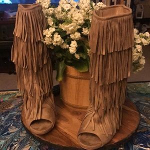 Suede Tassel Vintage-style or Western-style Boots